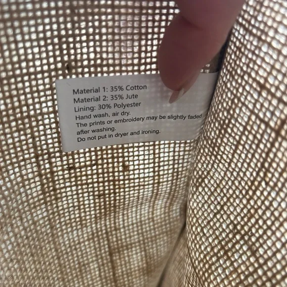 New Black and Tan Tote Bag with Monogram letter G - Picture 4 of 6